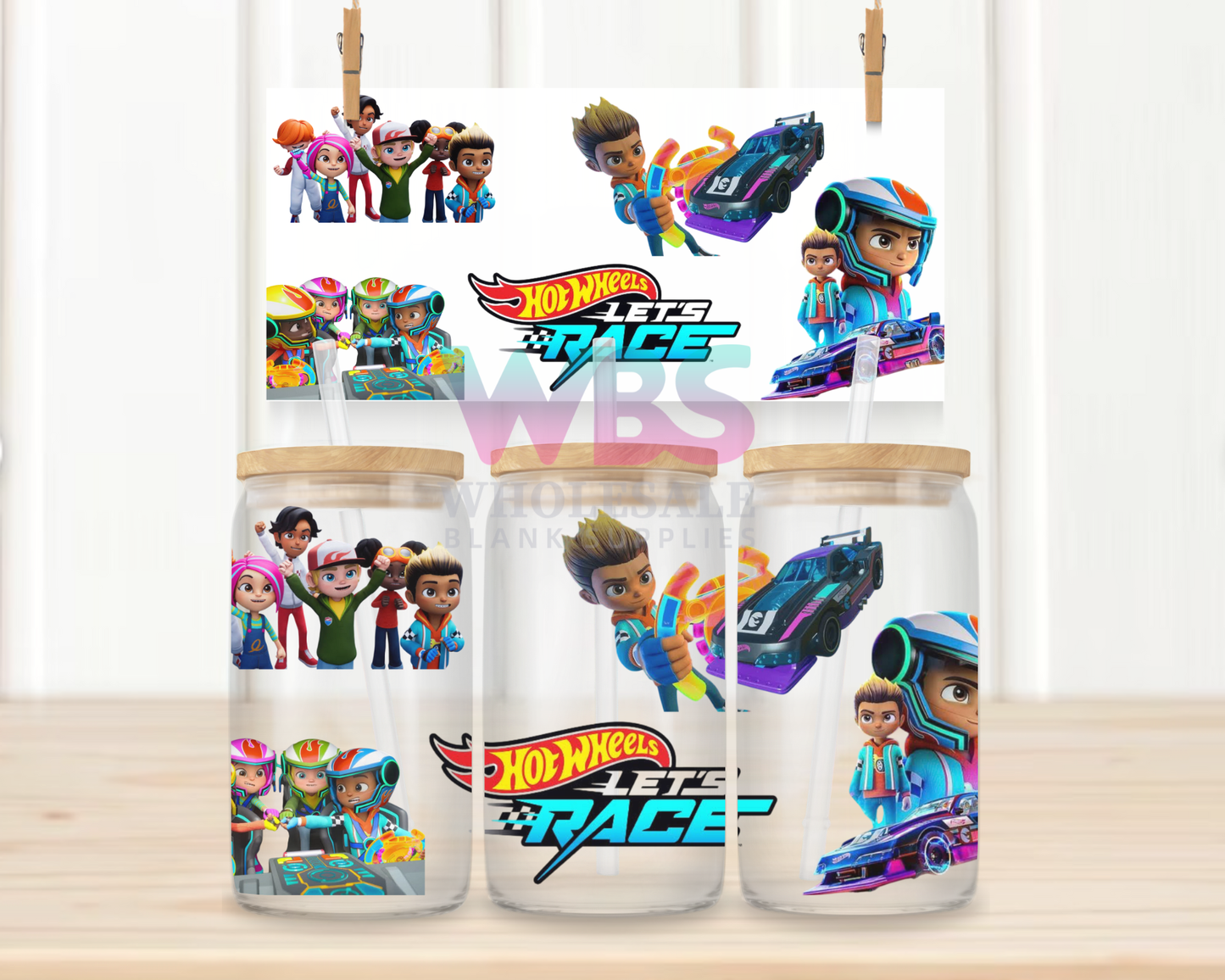 16oz UV DTF Libbey Wrap Hot Wheels #W50