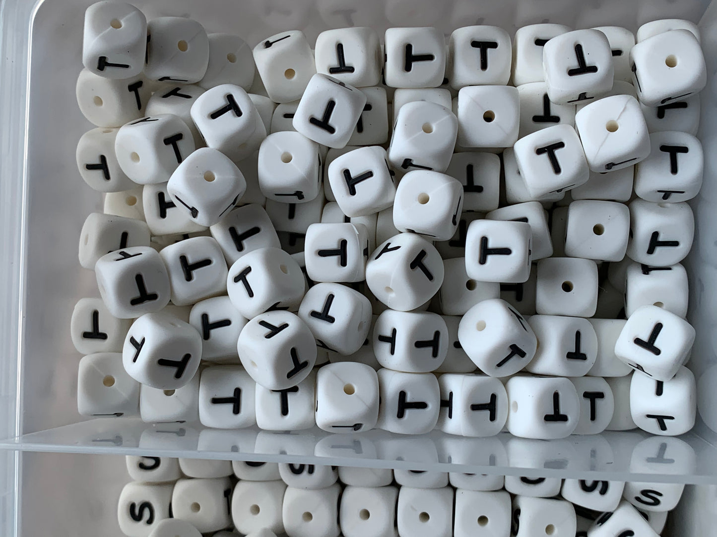 12mm Alphabet Letter Silicone Beads  | Alphabet Silicone Bead