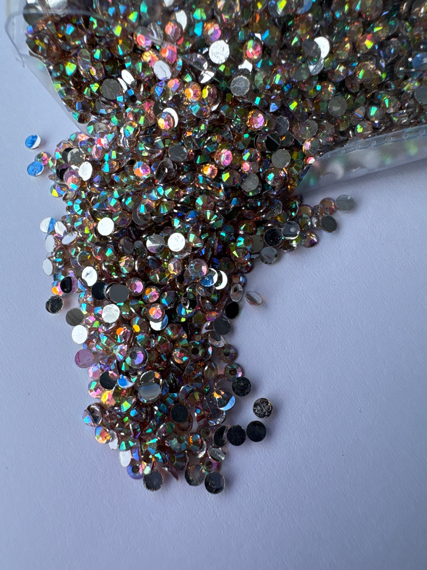 3mm Flat Back Silver Back AB LUX Crystal Diamond Rhinestones | 100gm | WBS-B56