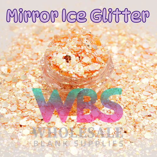 Ice Orange Mirror Ice Glitter | 50gm