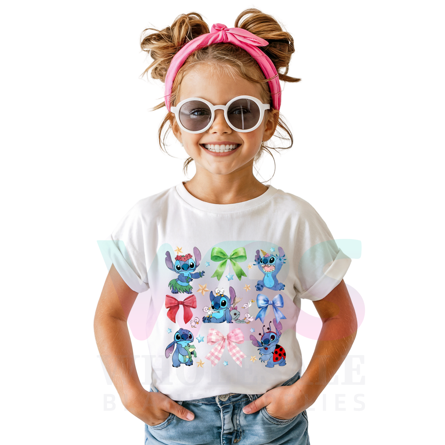 STITCH #16 bows  KIDS - DTF TRANSFER