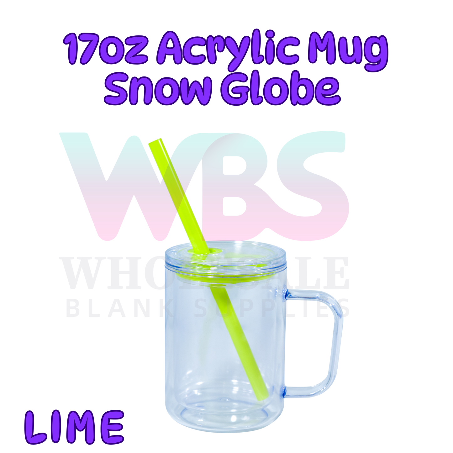 🌈 ACRYLIC 17oz Snow Globe Mug 💦 Seal Coloured EOFY