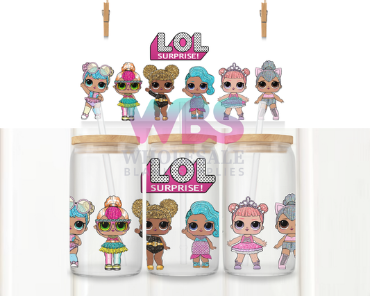 16oz UV DTF Libbey Wrap LOL Dolls Kids #W74