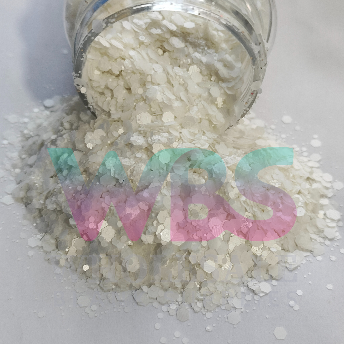 Chunky Glitter Bottle | 50gm | LUNAR GLOW | MATTE | WHITE