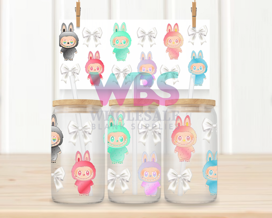 16oz UV DTF Libbey Wrap Labubu Coloured Kids #W66