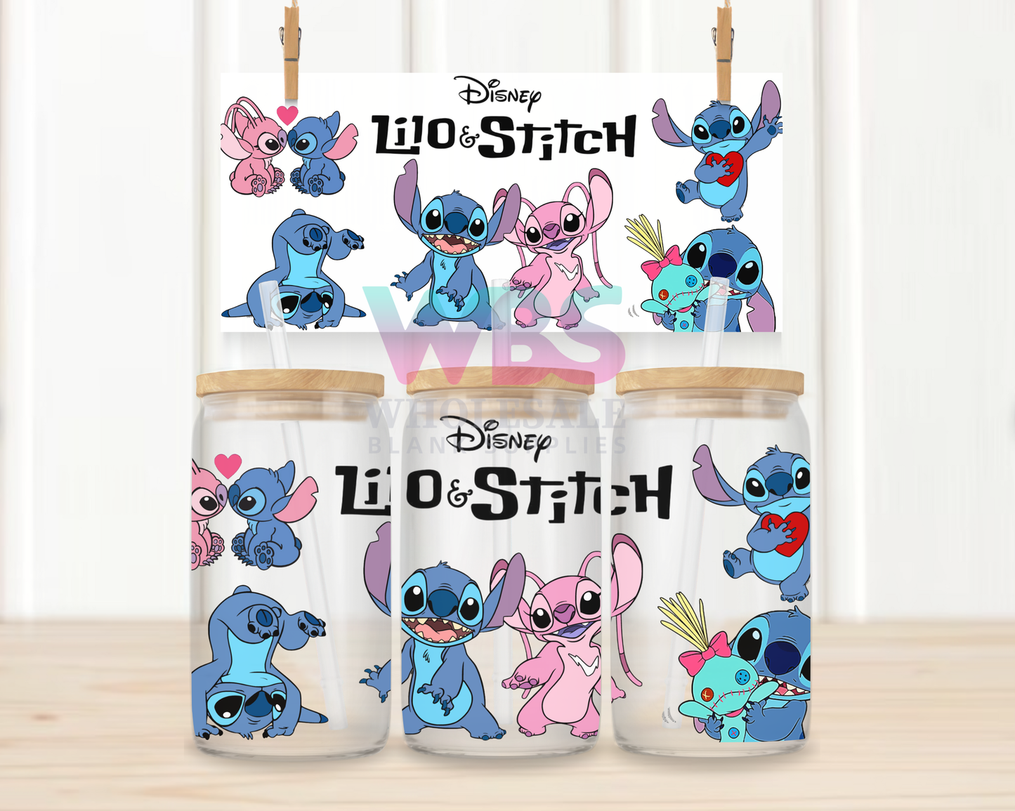 16oz UV DTF Libbey Wrap -  Lilo Stitch KIDS  #W41