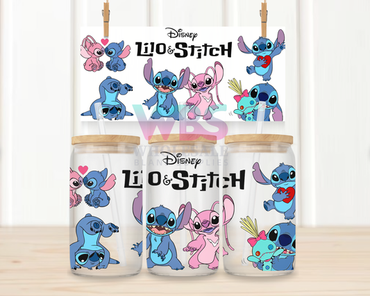 16oz UV DTF Libbey Wrap -  Lilo Stitch KIDS  #W41