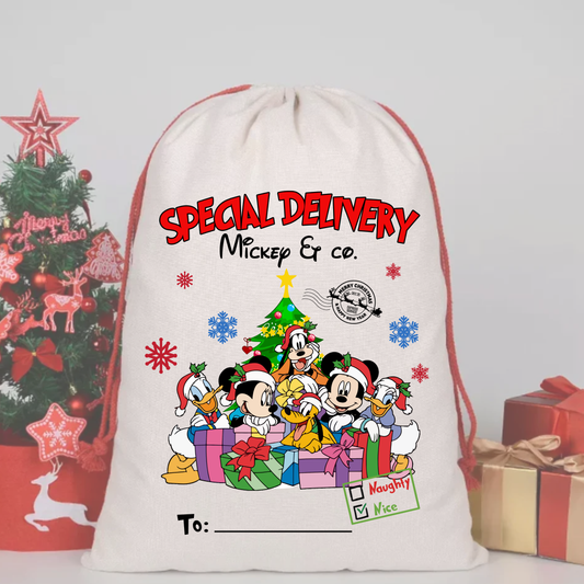 MICKEY + CO  SACK DTF – SPECIAL DELIVERY DTF Print  🎅💌 pre order OCTOBER