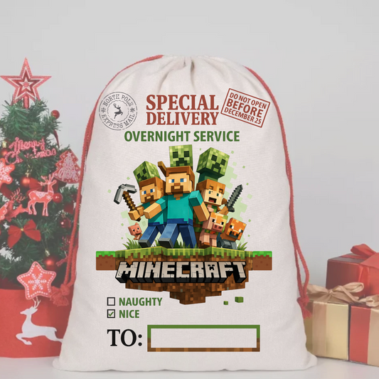 MINECRAFT SANTA SACK | Digital Download