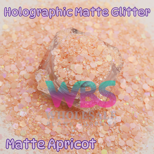 Holographic Matte Apricot Chunky Glitter | 50gm