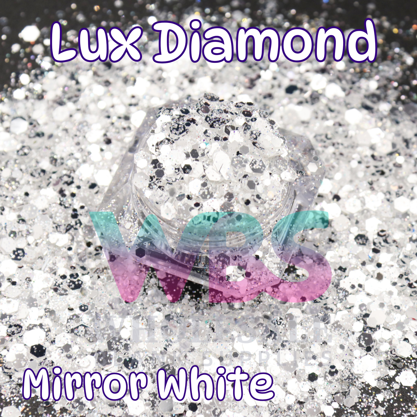 White Silver Lux Diamond Mirror Glitter | 50gm