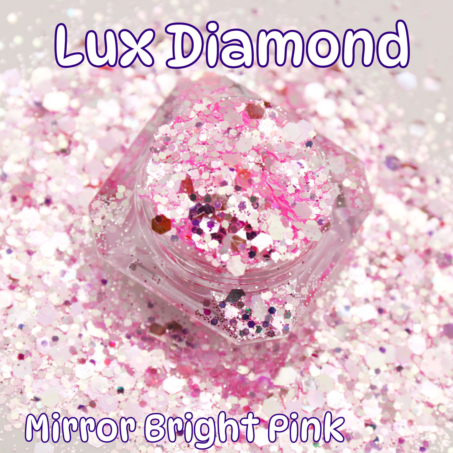 Bright Pink Lux Diamond Mirror Glitter | 50gm