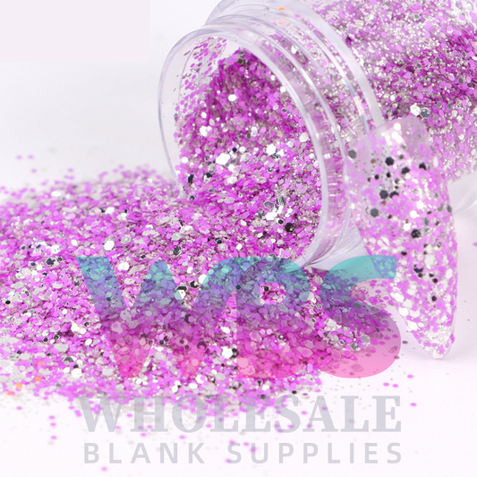 Neon Chunky Light Purple | Chunky Glitter Bottle – 50gm