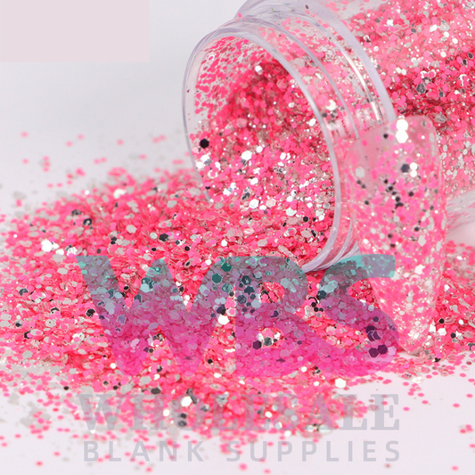 Neon Chunky Perfect Pink | Chunky Glitter Bottle – 50gm