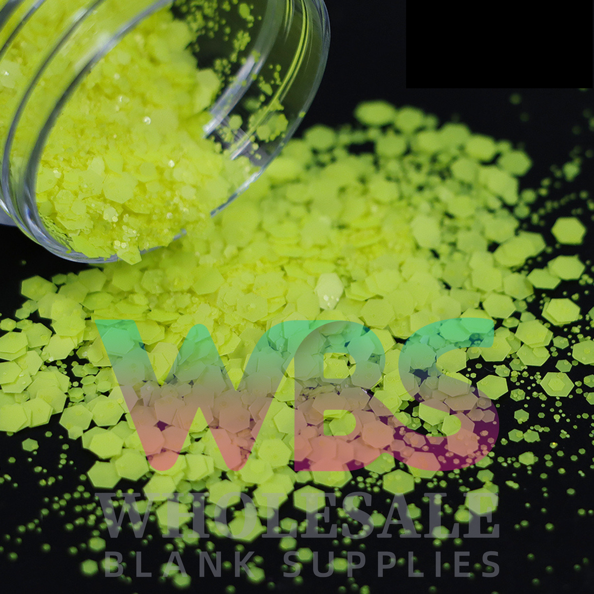 Neon Matte Yellow | Chunky Matte Glitter Bottle – 50gm