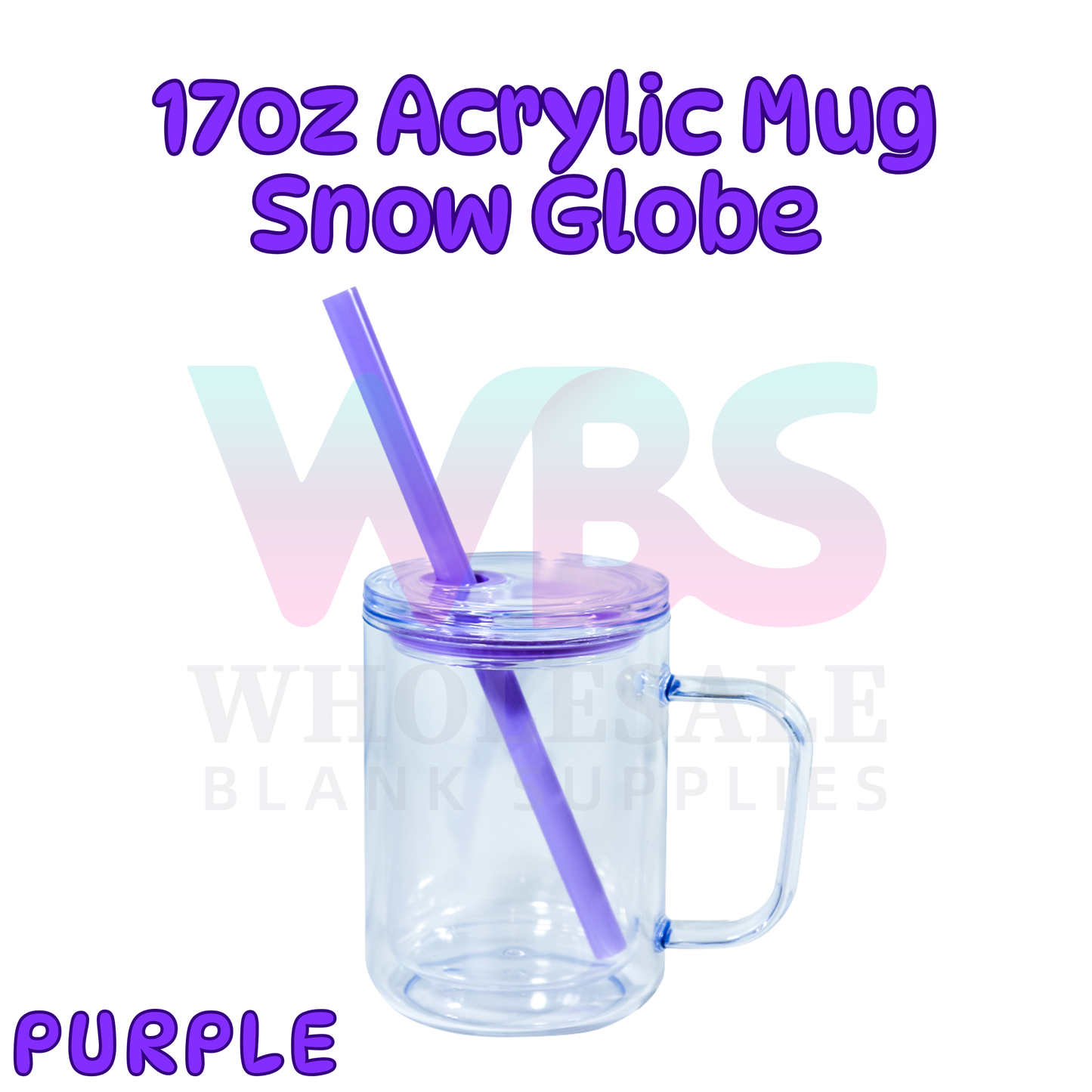 🌈 ACRYLIC 17oz Snow Globe Mug 💦 Seal Coloured EOFY