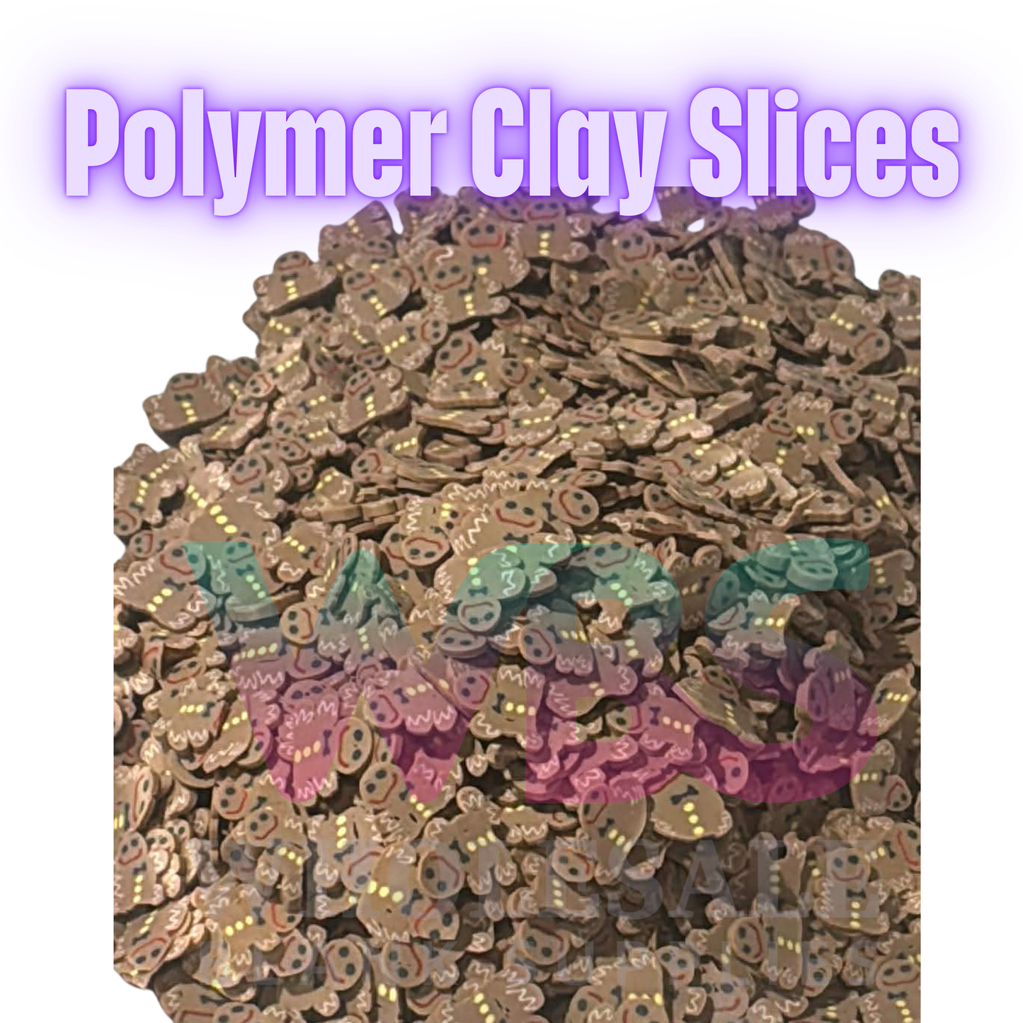 Polymer Clay Slices – 50gm Bag 🍭✨ Gingerbread Man Christmas