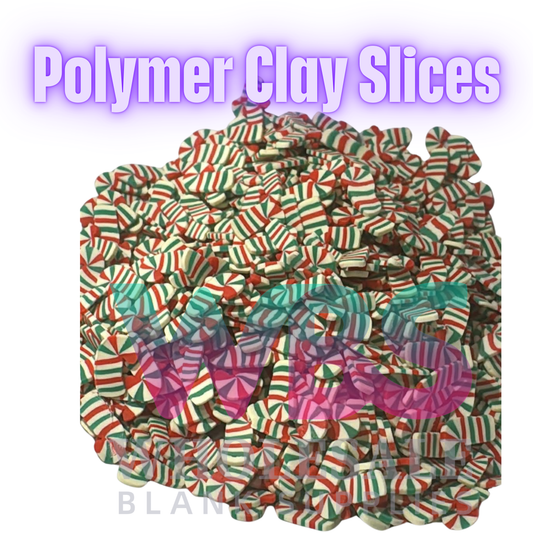 Polymer Clay Slices – 50gm Bag 🍭✨ Candy Cane Christmas