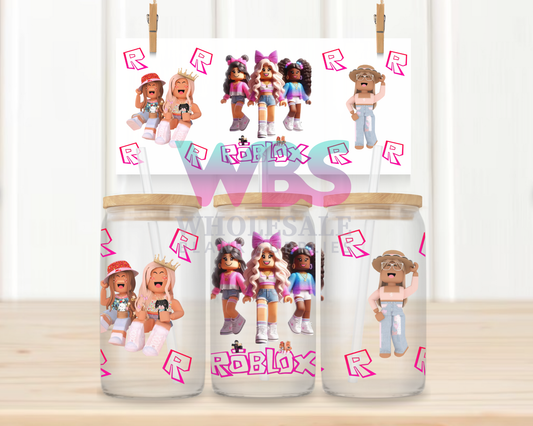 16oz UV DTF Libbey Wrap Roblox Girls Kids #W71