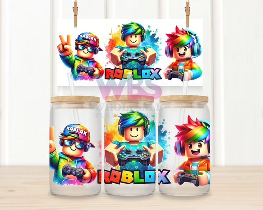 16oz UV DTF Libbey Wrap – Robolox gaming gamer #W56