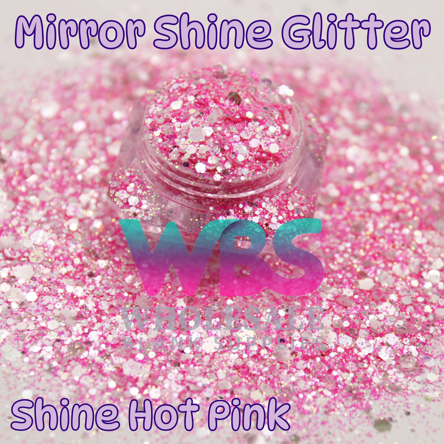 Mirror Shine Hot Pink Glitter | 50gm