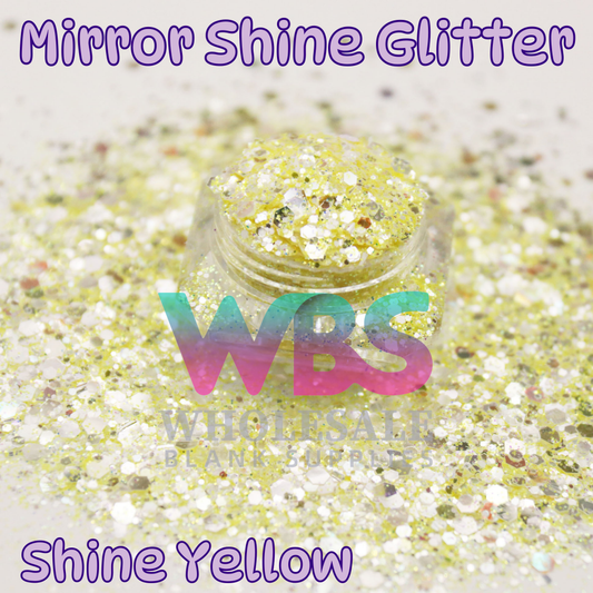 Mirror Shine Yellow Glitter | 50gm