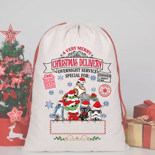 STAR WARS SACK DTF – SPECIAL DELIVERY DTF Print  🎅💌 pre order OCTOBER
