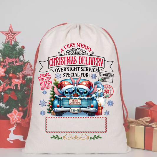 STITCH car 2 SACK DTF – SPECIAL DELIVERY DTF Print  🎅💌 pre order OCTOBER
