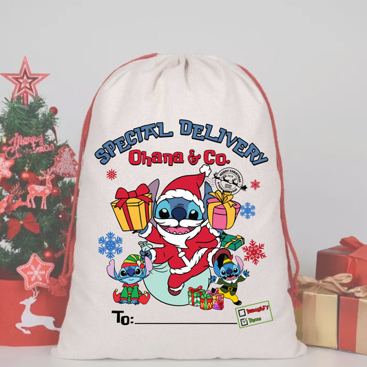 STITCH OHANA – SPECIAL DELIVERY DTF Print  🎅💌 pre order OCTOBER