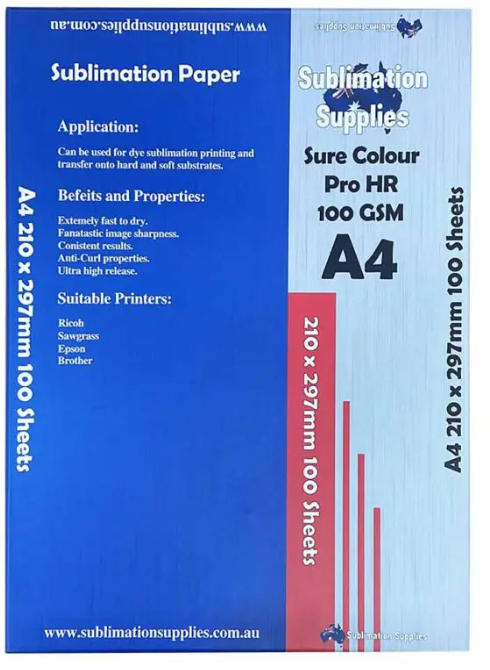 Sure Colour Pro HR Quick Dry High Release A4 100 Cut Sheet