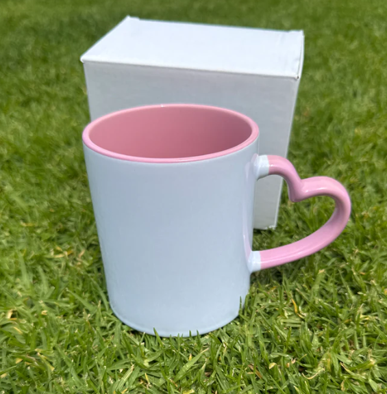 White Sublimation Ceramic Heart Handle 11oz Mug