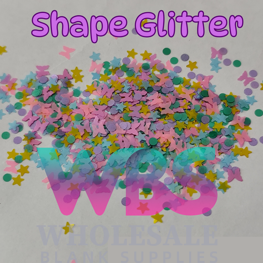 Shapes Glitter | Colourful Shapes Mix 50gm