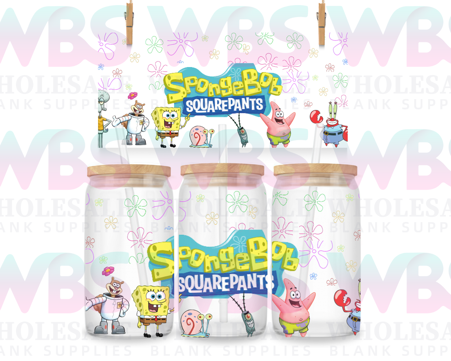 16oz UV DTF Spongebob Square pants KIDS #10