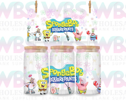 16oz UV DTF Spongebob Square pants KIDS #10