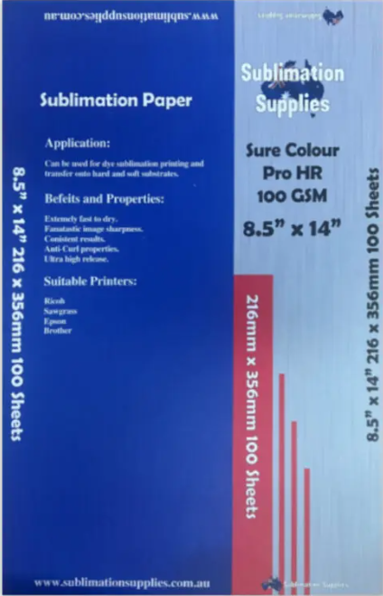 Sure Color Pro HR Quick Dry High Release US Legal 100 Cut Sheet 8.5" x 14"