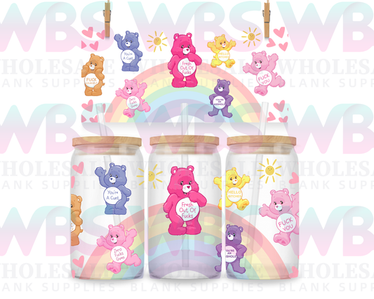 16oz UV DTF Swear Bear #4 NAUGHTY WBS