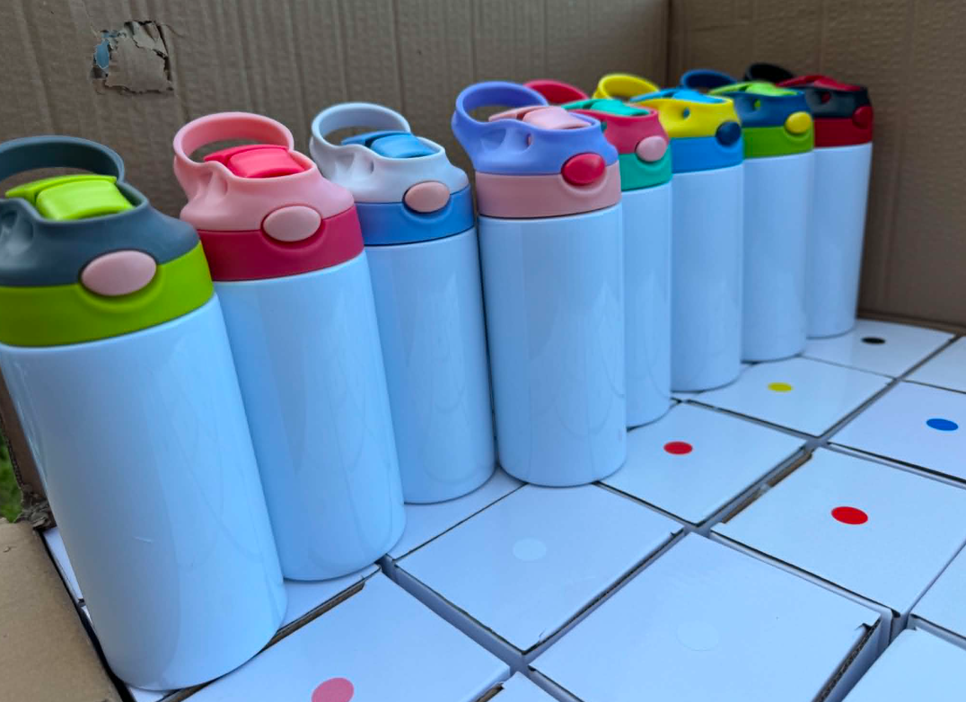 🌈 12oz Kids Flip Top Water Bottle 💦 V2 TERRY