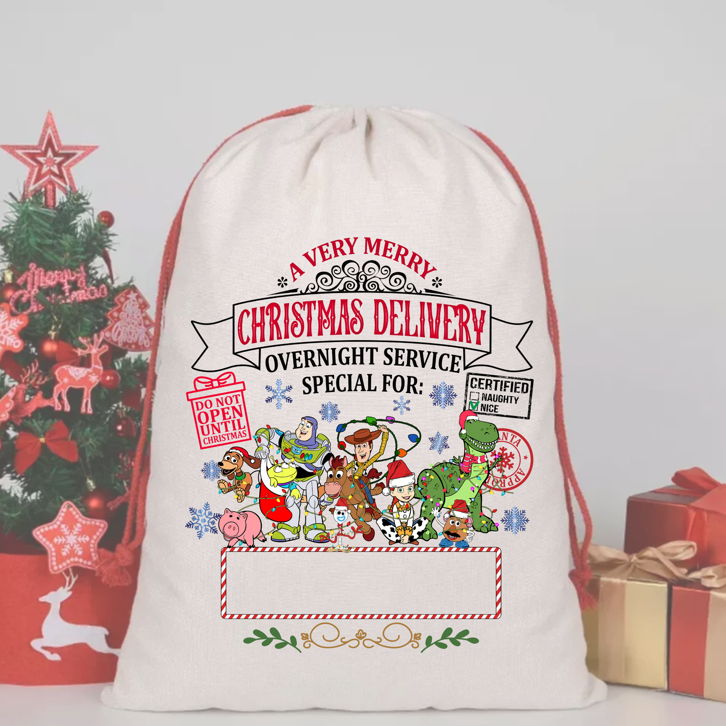 TOY STORY 2 SACK DTF – SPECIAL DELIVERY DTF Print  🎅💌 pre order OCTOBER