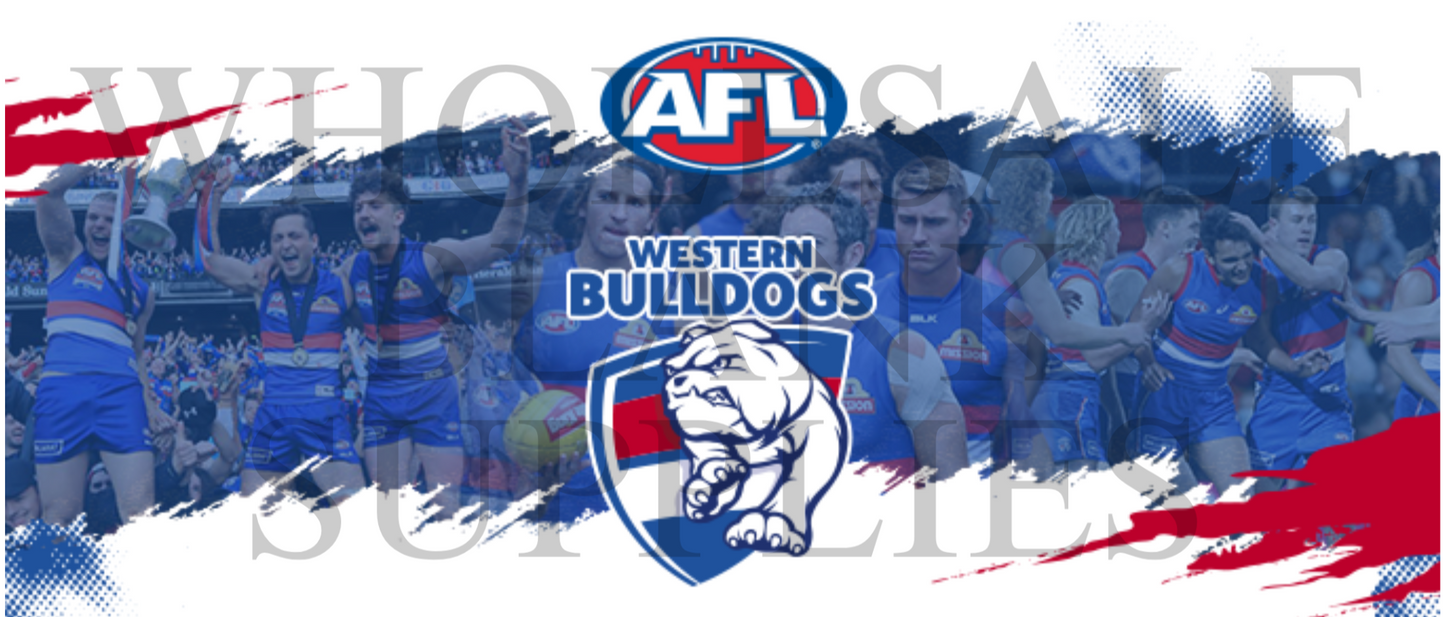 16oz UV DTF Libbey Wrap AFL Western Bulldogs sports #443