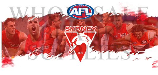 16oz UV DTF Libbey Wrap AFL Sydney Swans sports #441