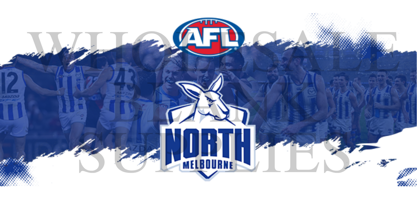 16oz UV DTF Libbey Wrap AFL North Melbourne sports #454