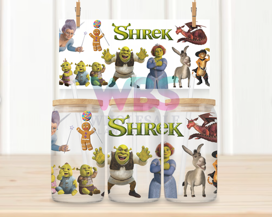 16oz UV DTF Libbey Wrap -  Shrek KIDS  #W35