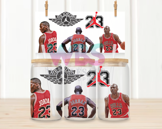16oz UV DTF Libbey Wrap - Michael Jordan Sports Basketball KIDS  #W38