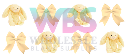 16oz UV DTF Libbey Wrap – Kids Jelly Cat Yellow Bows V2x #637