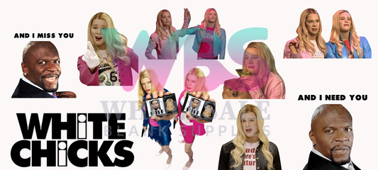 16oz UV DTF Libbey Wrap White Chicks and i need you #A428