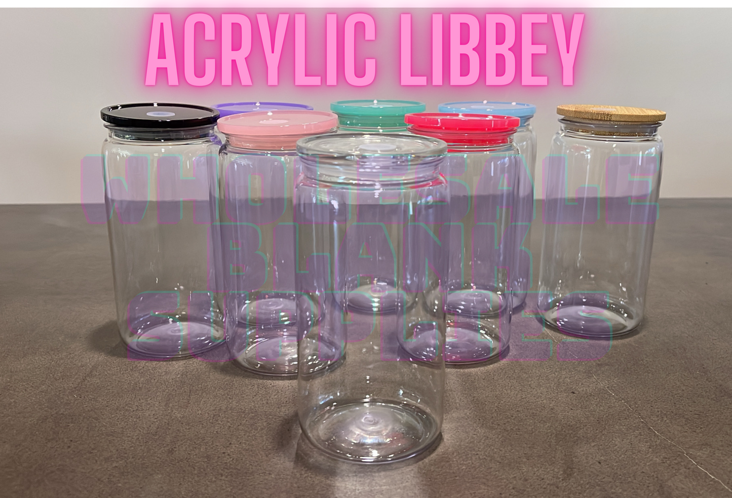 💧 ACRYLIC 16oz Clear Libbey Cup ✨ BULK BUYS