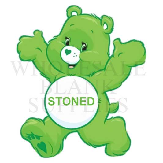 UV DTF Decal - Swear Bear Green Stoned #D19