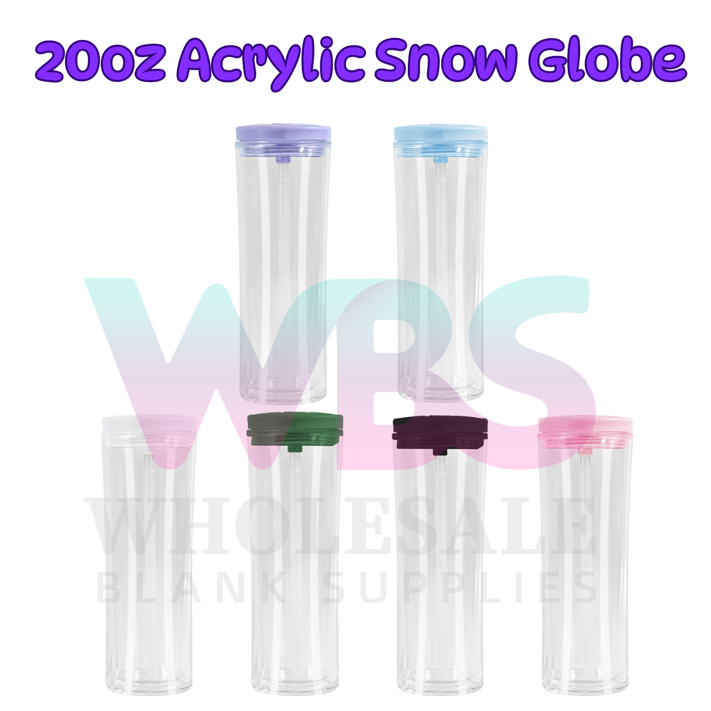 20oz Acrylic Snow Globe | Pre-Drilled
