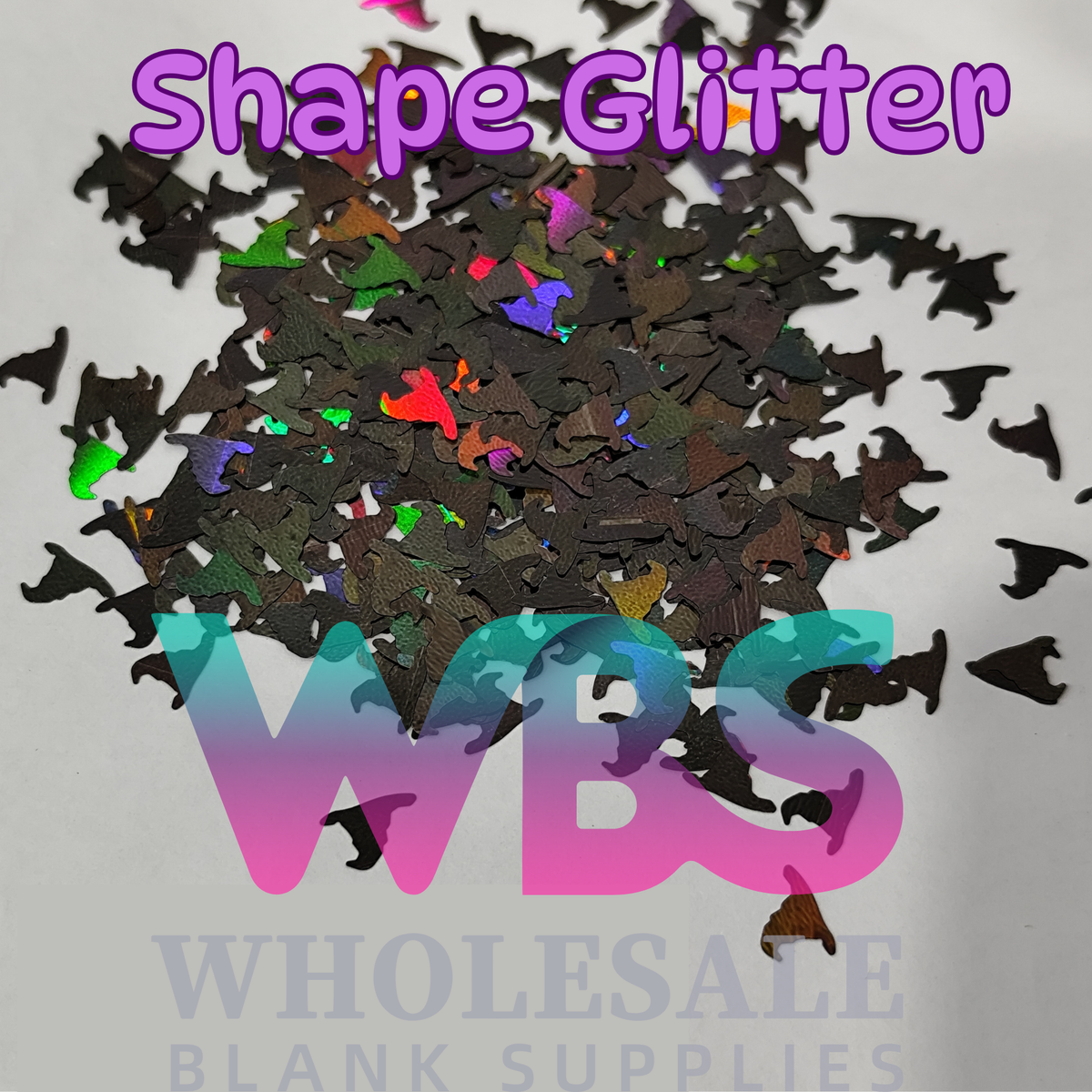 Shapes Glitter | Holographic Black Wizard 50gm
