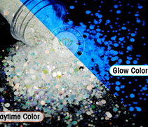 Chunky Glitter | 85gm | Glow In The Dark White Darker Blue